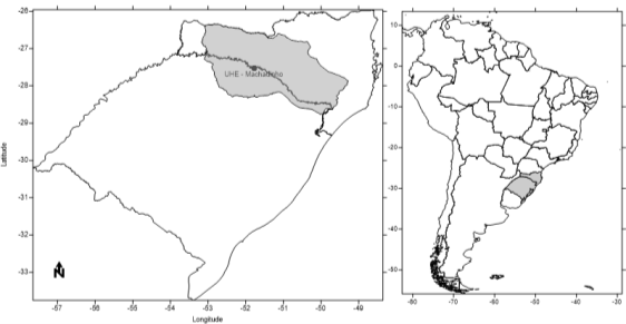 Mapa de localização da area de estudo